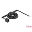 Delock Telephone Cable / Coiled Cable RJ11 plug to RJ45 jack black 10 m