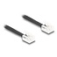 Delock Telephone Cable / Coiled Cable RJ11 plug to RJ11 plug black 2 m