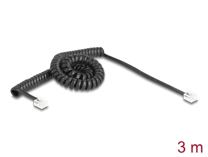 DeLOCK 90224 - Telefoonkabel 3 m - zwart