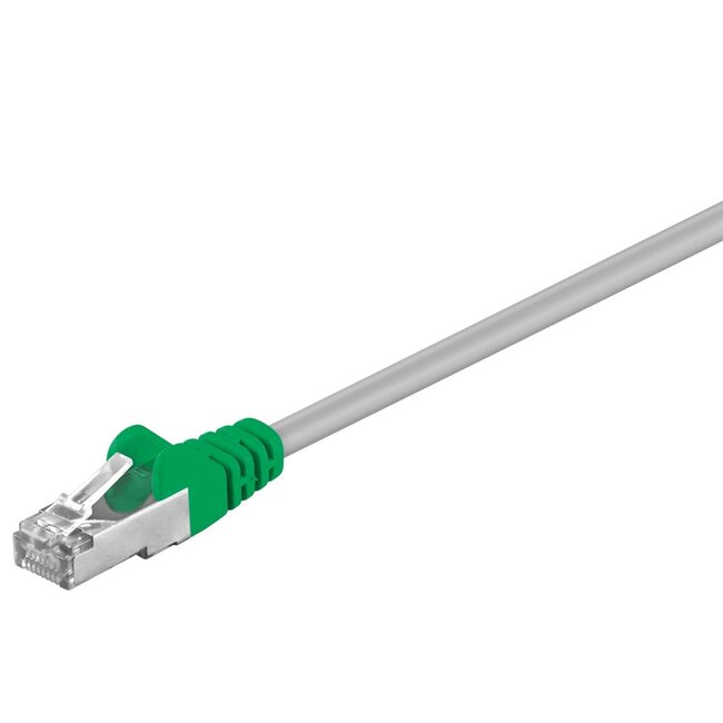 Goobay CAT 5e, F/UTP Crossover Cable, grey, green 3 m