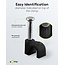 Goobay kabelklemmen met spijker | max. 4mm | 100 stuks | zwart