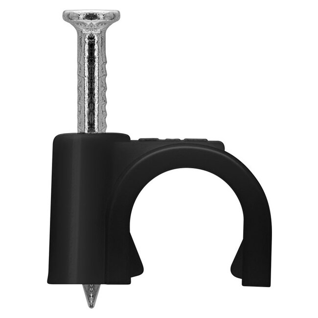 Goobay kabelklemmen met spijker | max. 7mm | 100 stuks | zwart