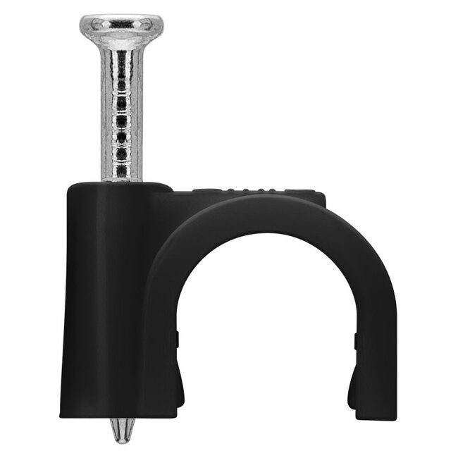 Goobay kabelklemmen met spijker | max. 8mm | 100 stuks | zwart