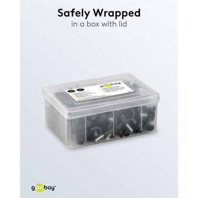 Goobay kabelklemmen met spijker | max. 9mm | 100 stuks | zwart