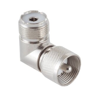 Dolphix UHF (m) - UHF (v) haakse adapter | 50 Ohm
