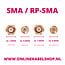 SMA (v) - F (m) adapter | 50 Ohm