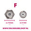 SMA (v) - F (m) adapter | 50 Ohm