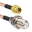 RP-SMA (m) - F (v) inbouw adapter | RG316 | 50 Ohm | 0,10 meter