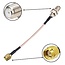 RP-SMA (m) - F (v) inbouw adapter | RG316 | 50 Ohm | 0,10 meter
