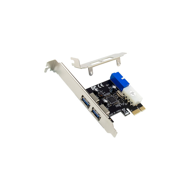 InLine® 2+2ports USB 3.2 Gen.1 host controller, PCIe, with SATA power and LP bracket