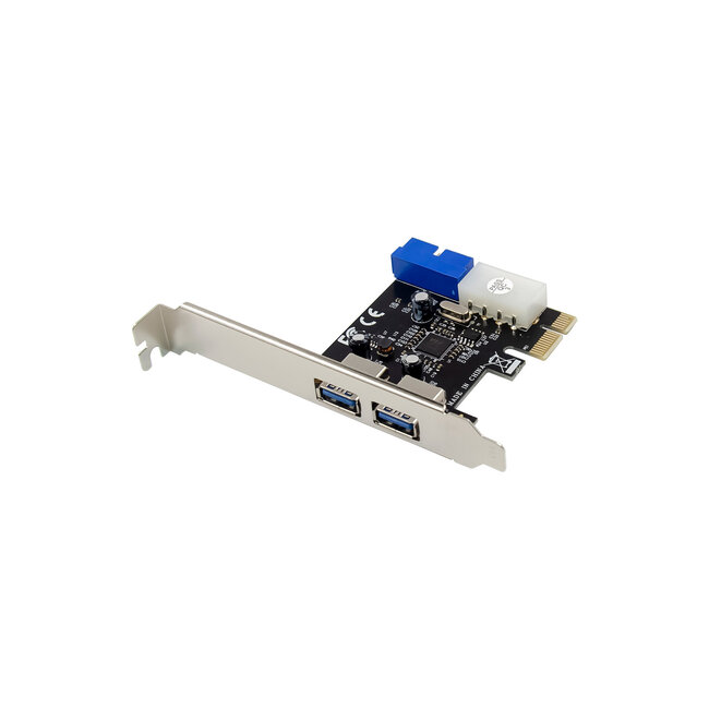 InLine® 2+2ports USB 3.2 Gen.1 host controller, PCIe, with SATA power and LP bracket