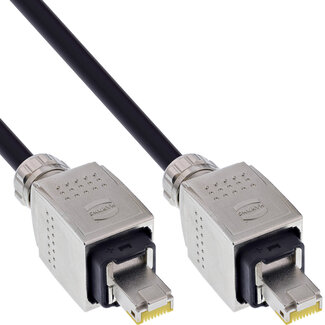 InLine® InLine® Network cable reel IP67 Outdoor PUR Harting, Cat.6A S/FTP, 50m
