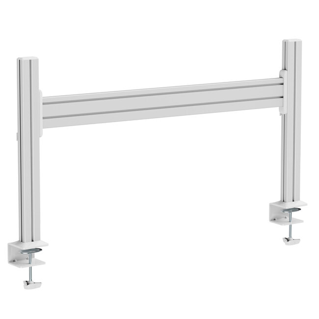 InLine® Slatwall table mount, panel aluminium 1m incl. 2 pillars, 0.43m