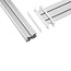 InLine® Slatwall table mount, panel aluminium 1m incl. 2 pillars, 0.43m