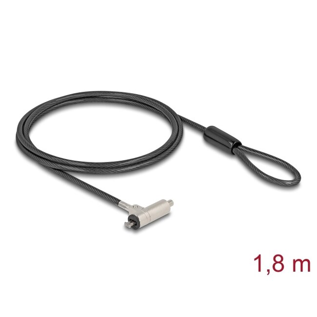 Navilock Laptop Security Cable with Key Lock for HP Nano slot 1.80 m black