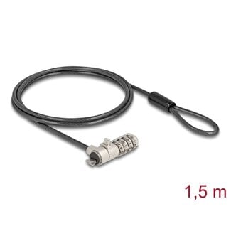 Navilock Navilock Laptop Security Cable with Combination Lock for HP Nano slot - Carbon steel cable