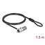 Navilock Laptop Security Cable with Combination Lock for HP Nano slot - Carbon steel cable