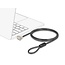 Navilock Laptop Security Cable with Key Lock for standard Kensington slot - short locking head