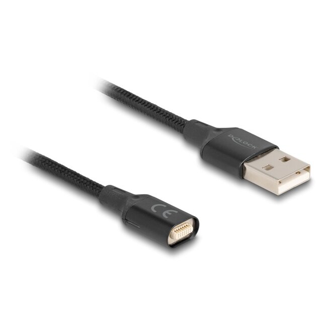 Delock Magnetic USB Charging Cable black 1 m