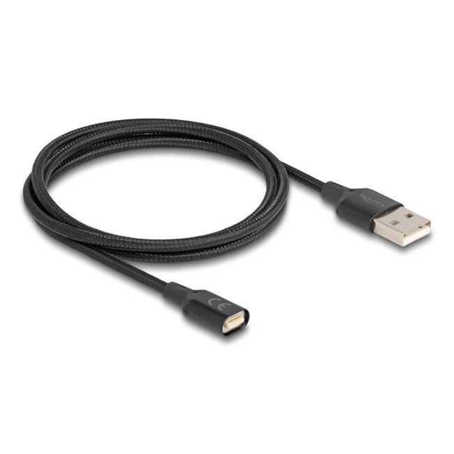 Delock Magnetic USB Charging Cable black 1 m