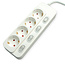VALUE 4-voudige stekkerdoos met afzonderlijke schakelaars, wit, 6 m