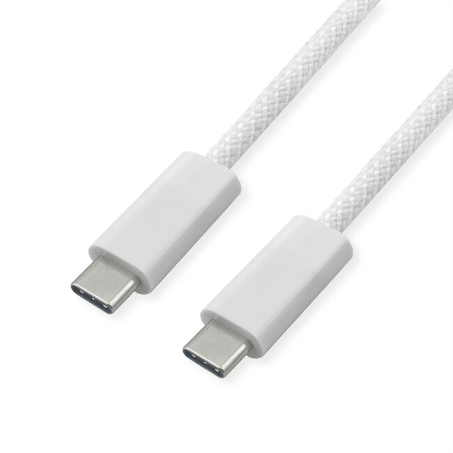 ROLINE USB4 Gen3x2 Kabel, C-C, M/M, 40Gbit/s, 240W , wit, 2 m