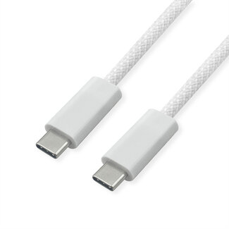 Roline ROLINE USB4 Gen3x2 Kabel, C-C, M/M, 40Gbit/s, 240W , wit, 1 m