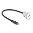Delock USB 10 Gbps Type-C™ built-in female with cable plug 30 cm aluminium