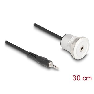 DeLOCK Delock Stereo 3.5 mm 3 pin built-in female with cable male 30 cm aluminium