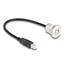 Delock USB 2.0 Type-B built-in female with cable plug 30 cm aluminium