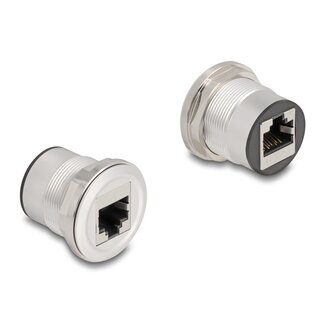 DeLOCK Delock RJ45 built-in jack coupler Cat.6 STP aluminium