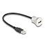 Delock USB 2.0 Type-A built-in female with cable plug 30 cm aluminium
