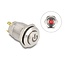 Delock Push Button for Installation 12 mm 4 x solder connection LED red power symbol