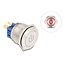 Delock Push Button for Installation 25 mm 6 x solder connection LED red power symbol + ring