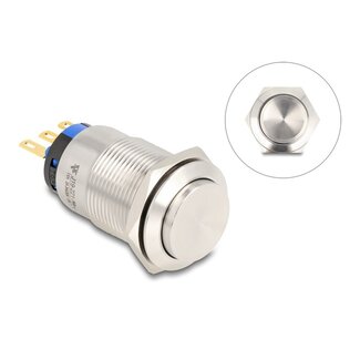 DeLOCK Delock Push Button for Installation 19 mm 3 x solder connection