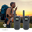 Walkie talkie Set | 2 Handsets | Tot 10 km | Frequentiekanalen: 8 | PTT / VOX | tot 3 uur | Koptelefoonoutput | Zwart