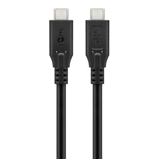 Goobay USB-C kabel | USB3.2 10 Gbps | PD 60W | 4K 60Hz | zwart | 0,50 meter