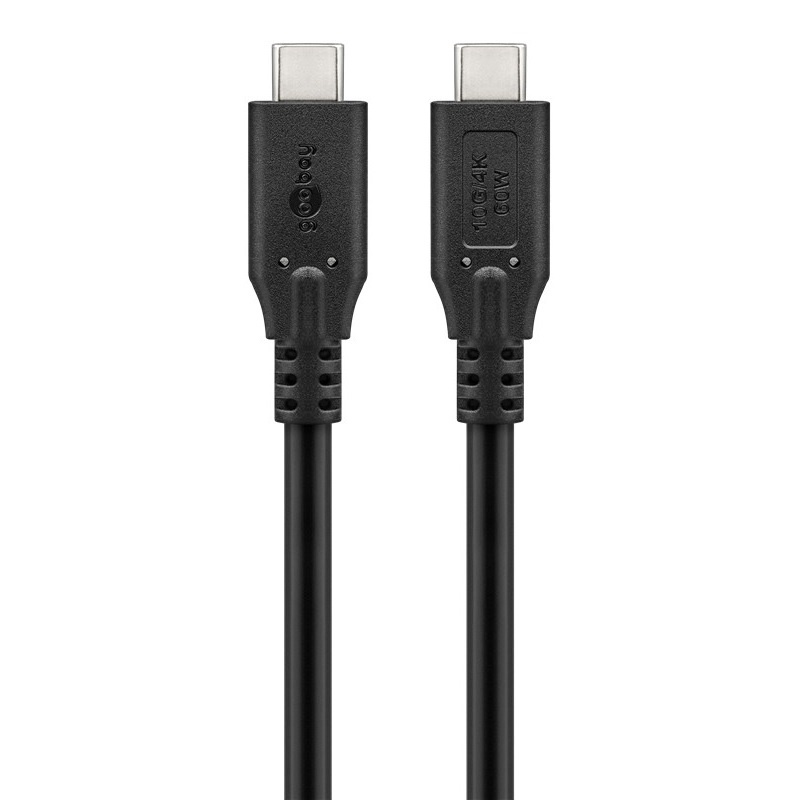Goobay 74204 USB-kabel USB 3.2 Gen 1 (3.1 Gen 1) 0,5 m USB C Zwart