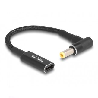 DeLOCK USB-C naar notebook laadadapter | 5,5 x 2,5mm | 0,15 meter