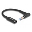 USB-C naar HP en Compaq notebook laadadapter | 4,5 x 2,8mm (met pin) | 0,15 meter