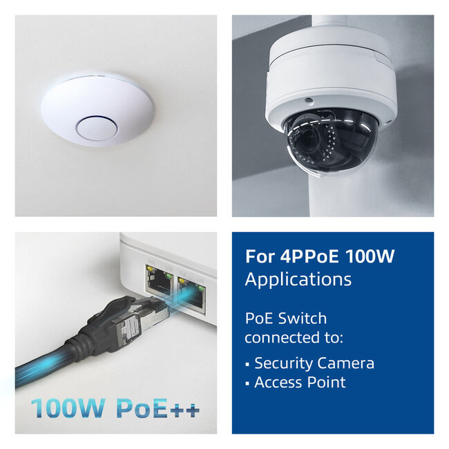 SFTP CAT6a netwerkkabel | 4PPoE/PoE++ 100W | LSZH | grijs | 3 meter