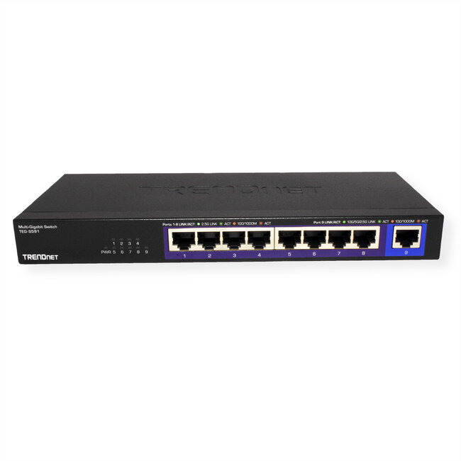 TRENDnet TEG-S591 9-poorts switch, Multi-Gigabit