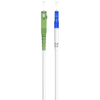 Goobay LC/UPC - SC/APC Simplex FTTH kabel | OS2 | wit | LSZH | 1 meter