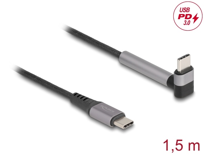 DeLOCK 81172 USB-kabel USB 2.0 1,5 m USB C Zwart, Grijs