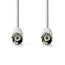 Satelliet- en Antennekabel | F-Male | F-Male | Vernikkeld | 75 Ohm | Dubbel Afgeschermd | 20.0 m | Rond | PVC | Wit | Label