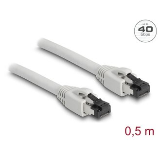 DeLOCK Delock RJ45 Network Cable Cat.8.1 S/FTP 0.5 m up to 40 Gbps grey