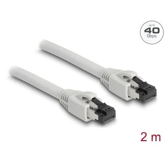 DeLOCK Delock RJ45 Network Cable Cat.8.1 S/FTP 2 m up to 40 Gbps grey