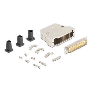 DeLOCK Delock Sub-D connector housing 50 pin metal including male connector and mounting material