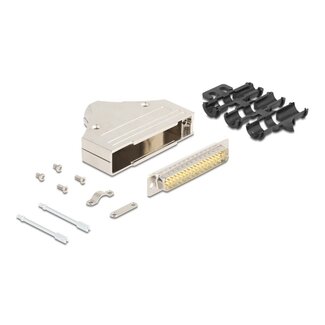 DeLOCK Delock Sub-D connector housing 37 pin metal including male connector and mounting material