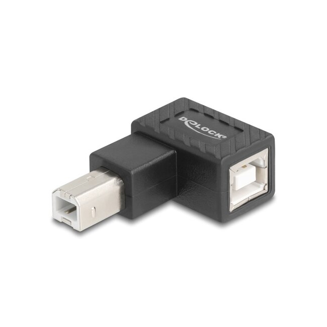 Delock USB 2.0 Adapter USB Type-B male to USB Type-B female 90° left angled